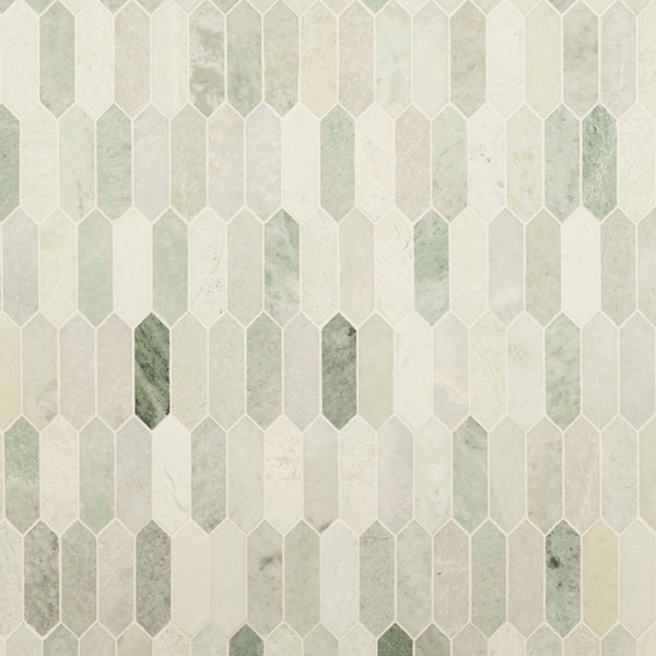 Msi Icelandic Green Picket 12 In X 12 In. Polished Marble Mosaic Tile, 10PK ZOR-MD-0397 - main